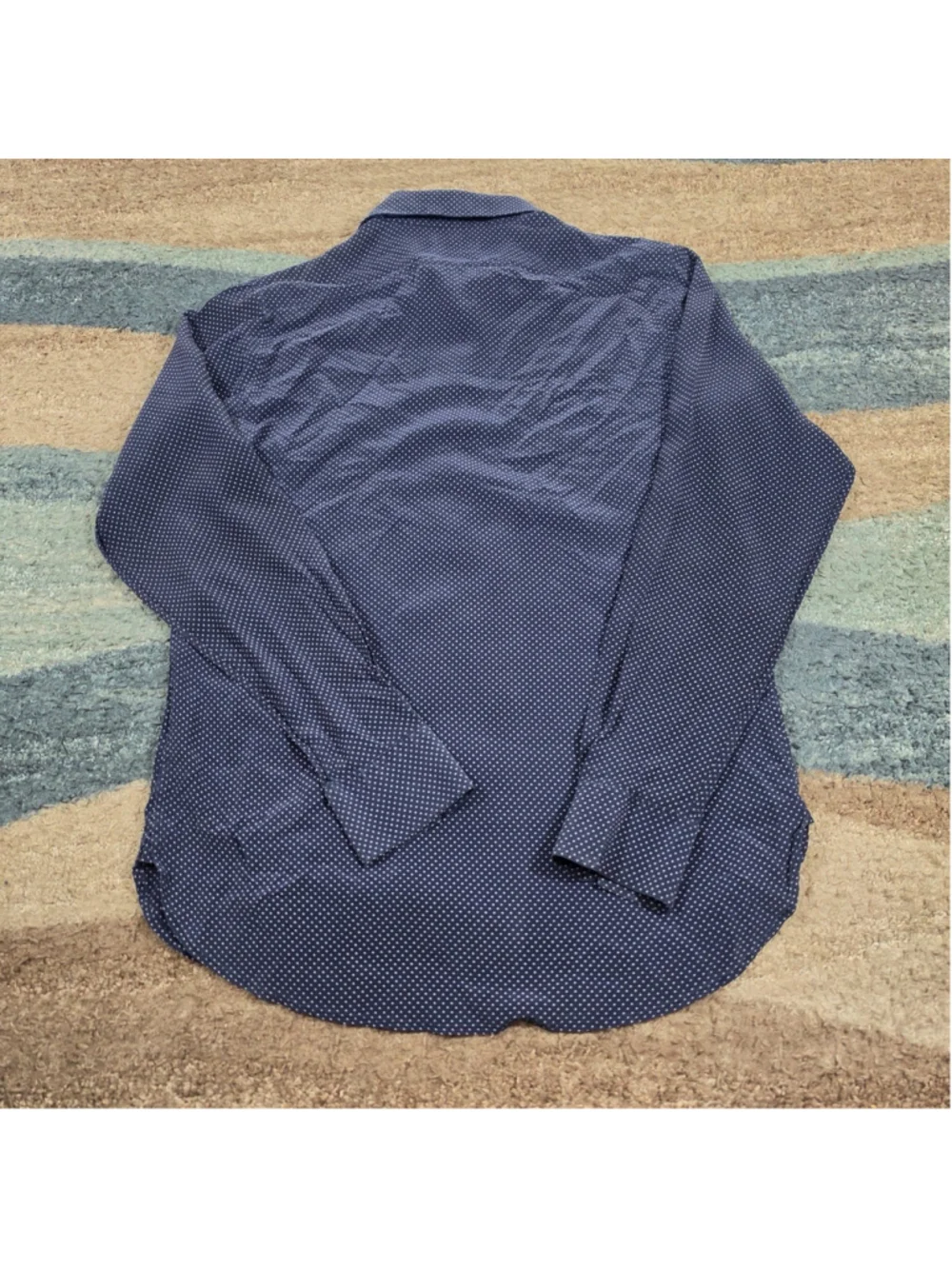Saint Laurent Paris 100% Silk Polka Dot Dress Shirt Mens 39 15.5